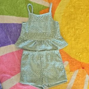 btween Lace Jumpsuit - Soft Green